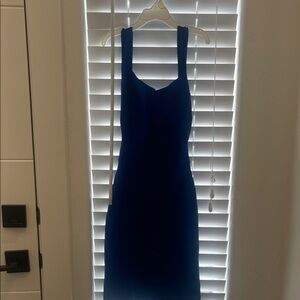Elegant Blue Sleeveless Dress